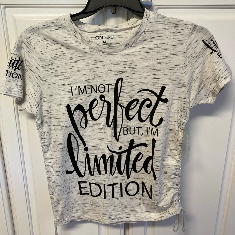 White and Black, size medium shirt, new with tags, never worn